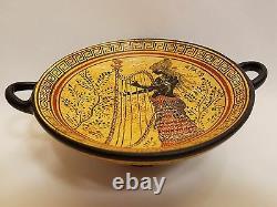 Erato Greek Muse of Lyric Poetry Rare Hellenic Ancient Art Pottery Tray Kylix