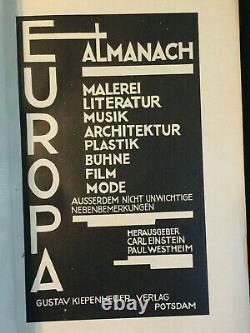 Europa Almanach 1925 GERMAN Modernism Art Architecture Fashion Textiles NICE