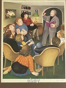 Fabulous Limited Edition Signed Print Titled'Poetry Reading' by Beryl Cook 1982