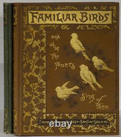 Fidelia Bridges 2 books Favorite/Familiar Birds 1886-88 color plates with poetry