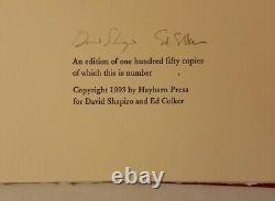 Four Poets/Poems Anania Hawks Shapiro Swann, Drawings by Ed Colker 1993 Signed