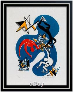 Francoise Gilot Original Color Lithograph Hand Signed Abstract Dance Poems Art