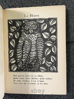 G Apollinaire Le Bestiaire ou Cortège d'Orphée 1919 ltd ed SC Raoul Dufy Illust