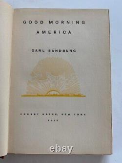 Good Morning, America 1st Signed Limited Ed. By Carl Sandburg