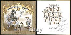 Gris Grimly SIGNED AUTOGRAPHED Wicked Nursery Rhymes II HC 1st Ed SKETCH NEW