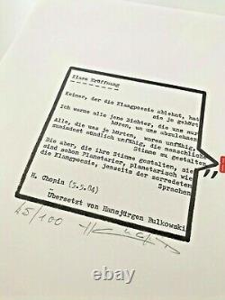 HENRI CHOPIN'Klare Eroffnung' signed edition 45/100, 1986, concrete poetry RARE
