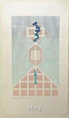 HENRI CHOPIN RARE signed print/portfolio, 1978, 46/50 Concrete / visual poetry