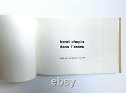 HENRI CHOPIN'dans L'Essex' RARE ARTISTS' BOOK, 1972. Concrete/Visual poetry
