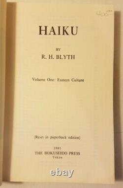 Haiku by R. H. Blyth, Four Volume Set Hokuseido Press 1992 Softcover