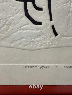 Haku Maki JAPANESE WOODBLOCK Print POEM 69-36 Signed & Numbered Embossed