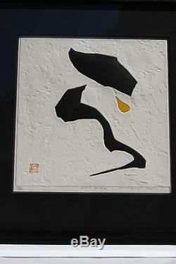 Haku Maki Poem Series Original Signed Modernism Abstract Woodblock