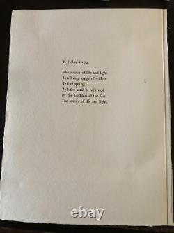 Haku Maki Woodblock Print Poem 5 Signed and Numbered 33/150