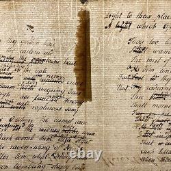 Handwritten poetry on 1796 Paper By Alexander Murry Fdk5