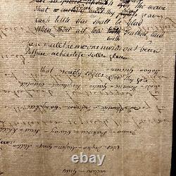 Handwritten poetry on 1796 Paper By Alexander Murry Fdk5