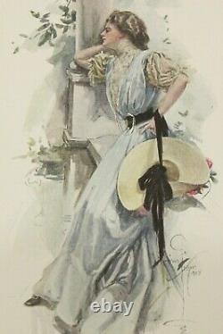 Harrison Fisher Bachelor Belles 1908 Book 18 Color Plates & Poems Fashion Women