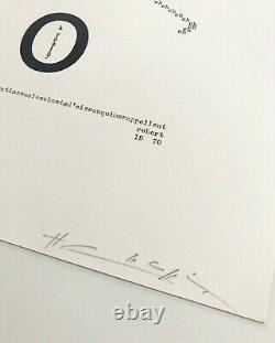 Henri Chopin Rare 1973 Signed Print'altmann' 4/50 Concrete Poetry Tate Moma Ica