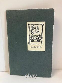 High Beam Handmade Poetry Book Poems Set Signed by Anselm Hollo 75 of 150