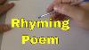 How To Write A Poem That Rhymes Tutorial