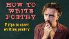How To Write Poetry For Beginners 5 Easy Tips To Start Writing Poetry