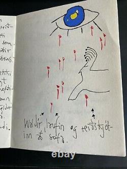 ICELAND BJORK scarce hand made poem by artist Björk Guðmundsdóttir