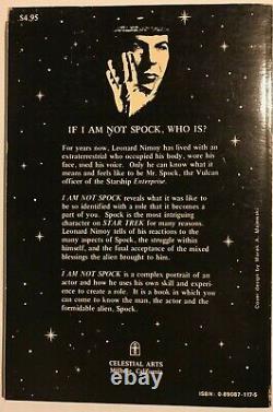 I am not Spock by Leonard Nimoy 1975 Softcover First Printing Celestial Arts