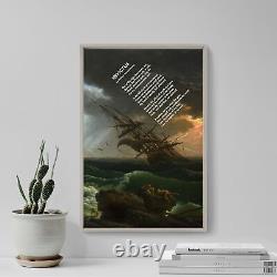 Invictus Motivational Poem William Ernest Henley 5 (Shipwreck) Art Print Poster
