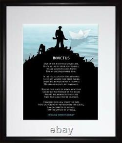 Invictus Poem by William Motivational Poster Print Picture or Framed Wall Art
