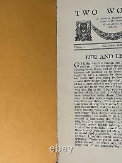 JAMES JOYCE Two Worlds 1925 V1N1 VNTG Modernism Louis ZUKOFSKY Arthur Symons