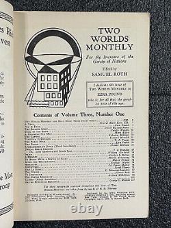 JAMES JOYCE ULYSSES Two Worlds 1927 V3N1 VNTG Periodical Modernism banned book