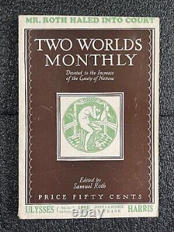 JAMES JOYCE ULYSSES Two Worlds 1927 V3N1 VNTG Periodical Modernism banned book