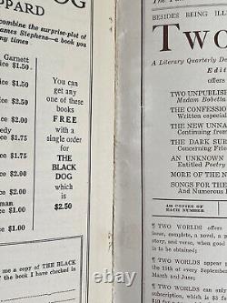 JAMES JOYCE ULYSSES Two Worlds 1927 V3N1 VNTG Periodical Modernism banned book