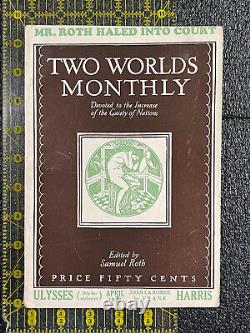 JAMES JOYCE ULYSSES Two Worlds 1927 V3N1 VNTG Periodical Modernism banned book