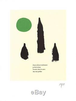 JOAN MIRO Illustrated Poems-Parler Seul VI 23.5 x 17.75 Lithograph 2004
