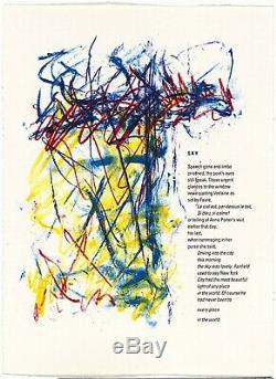 JOAN MITCHELL'Sky' from'Poems', 1992 Limited Edition Lithograph Print Framed