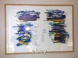 JOAN MITCHELL'The Bridge' from'Poems' 1992 Ltd Edition Lithograph Print Framed