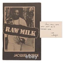 Jacques Goode / Raw Milk / Signed First Edition / Black Arts Poetry 1972 Harlem
