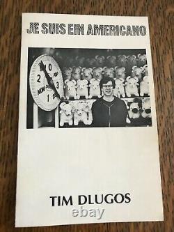 Je Suis Ein Americano, Signed with corrections, Tim Dlugos, Chapbook, 1st Ed