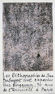 Jean Dubuffet Surface (the Walls)- Lithography Original Berggruen 1960