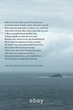 John Donne Poem Batter my heart, three-person'd God Poster Art Print Gift