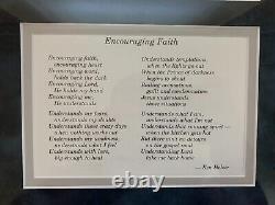 Ken Helser Signed & Dated Print & Poem Encouraging Faith Framed Original Artwork