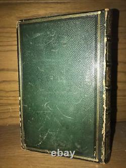 LEATHER Book Of Gems! 1836 Poetry Gift First Edition Art Artists Full Original