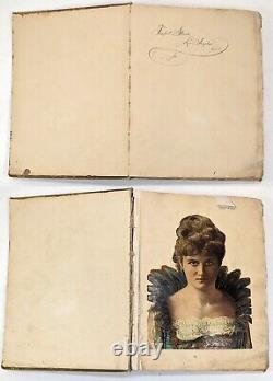 Large Victorian era scrapbook album started in 1888 filled with art, poetry