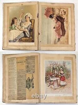 Large Victorian era scrapbook album started in 1888 filled with art, poetry