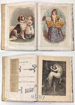 Large Victorian era scrapbook album started in 1888 filled with art, poetry