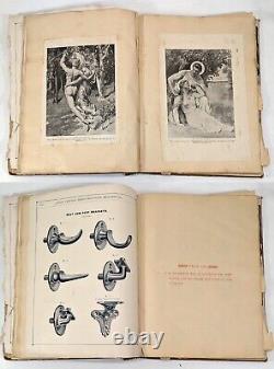 Large Victorian era scrapbook album started in 1888 filled with art, poetry