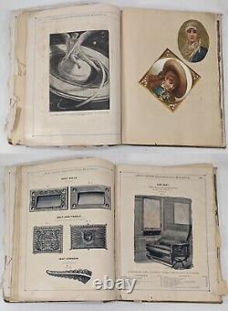 Large Victorian era scrapbook album started in 1888 filled with art, poetry