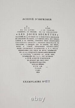 Le Cahier D'Amour 1944-Lmt. Ed. Numbered. Banned Vintage French Erotica