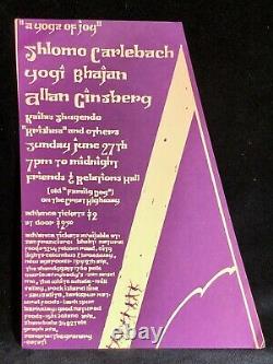 Lot Alan Ginsberg Broadside + Yoga of Joy Flyer 1971, Bhajan, Carlebach