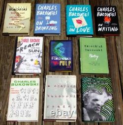 Lot of 10 CHARLES BUKOWSKI BOOKS ALL HARDCOVER Reach For The Sun, Pulp + 8