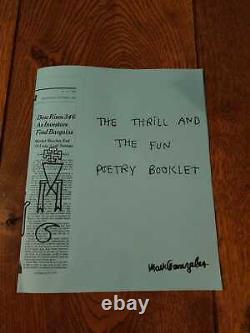 Mark Gonzales The Thrill And The Fun Poetry Booklet ZINE + Original FAX Gonz Art